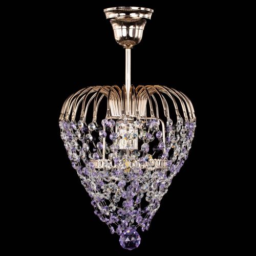 Люстра Малинка обтикон фиолетовая в Подольске Гусь Хрустальный