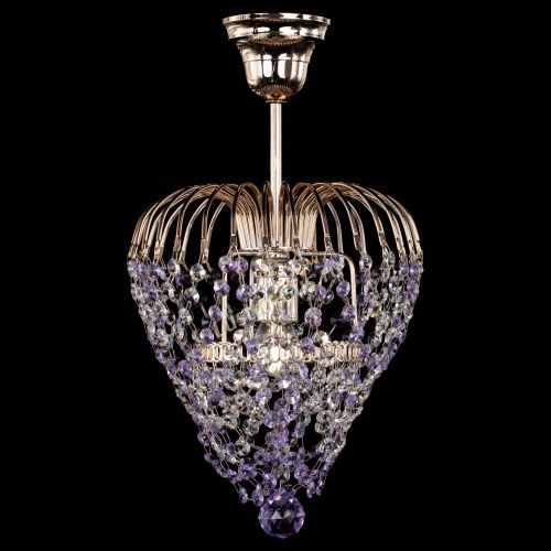 Люстра Малинка обтикон фиолетовая в Подольске Гусь Хрустальный