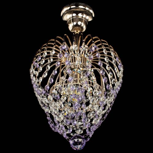Люстра Малинка обтикон фиолетовая в Подольске Гусь Хрустальный