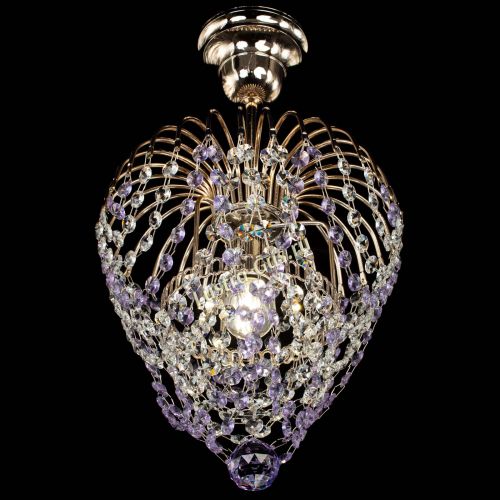 Люстра Малинка обтикон фиолетовая в Подольске Гусь Хрустальный