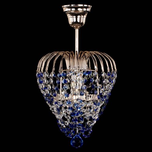 Люстра Малинка обтикон синяя в Подольске Гусь Хрустальный