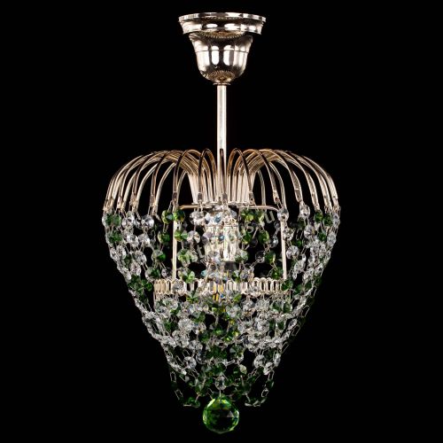 Люстра Малинка обтикон зеленая в Подольске Гусь Хрустальный