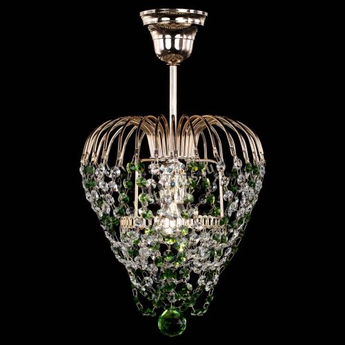 Люстра Малинка обтикон зеленая в Подольске Гусь Хрустальный