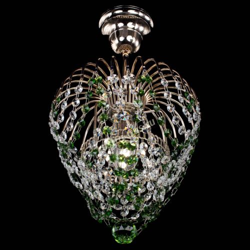 Люстра Малинка обтикон зеленая в Подольске Гусь Хрустальный
