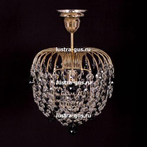 Люстра Малинка шар черная в Подольске Гусь Хрустальный