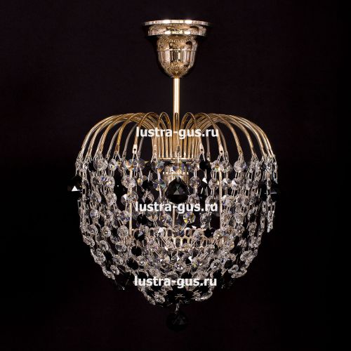 Люстра Малинка шар черная в Подольске Гусь Хрустальный