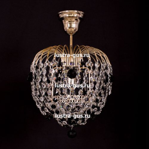 Люстра Малинка шар черная в Подольске Гусь Хрустальный