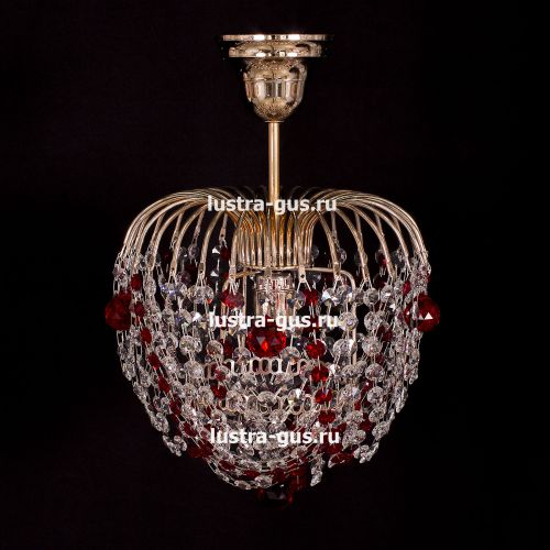 Люстра Малинка шар красная в Подольске Гусь Хрустальный