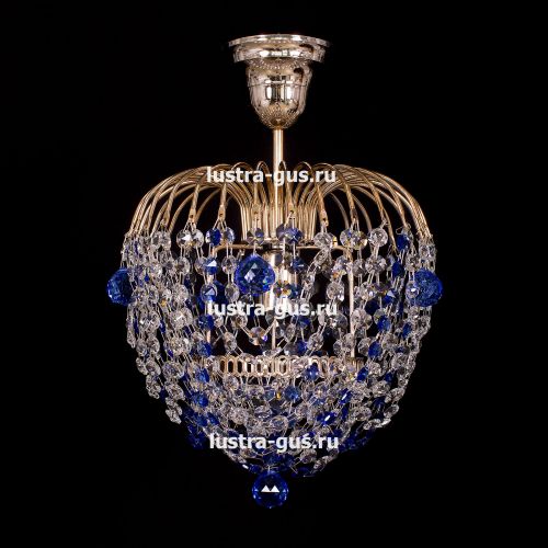 Люстра Малинка шар синяя в Подольске Гусь Хрустальный