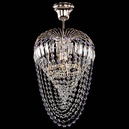 Люстра Малинка Водоворот фиолетовая в Подольске Гусь Хрустальный