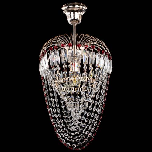 Люстра Малинка Водоворот красная в Подольске Гусь Хрустальный