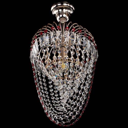 Люстра Малинка Водоворот красная в Подольске Гусь Хрустальный