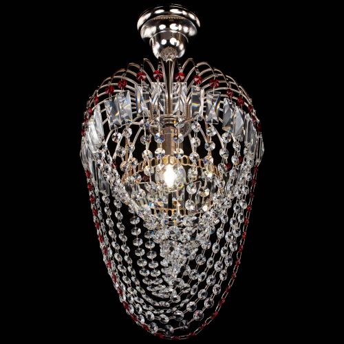 Люстра Малинка Водоворот красная в Подольске Гусь Хрустальный