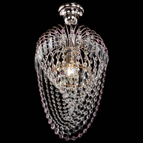 Люстра Малинка Водоворот розовая в Подольске Гусь Хрустальный