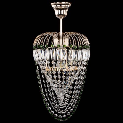 Люстра Малинка Водоворот зеленая в Подольске Гусь Хрустальный