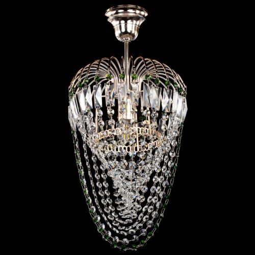 Люстра Малинка Водоворот зеленая в Подольске Гусь Хрустальный