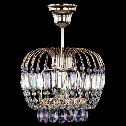 Люстра Малинка фиолетовая в Подольске Гусь Хрустальный