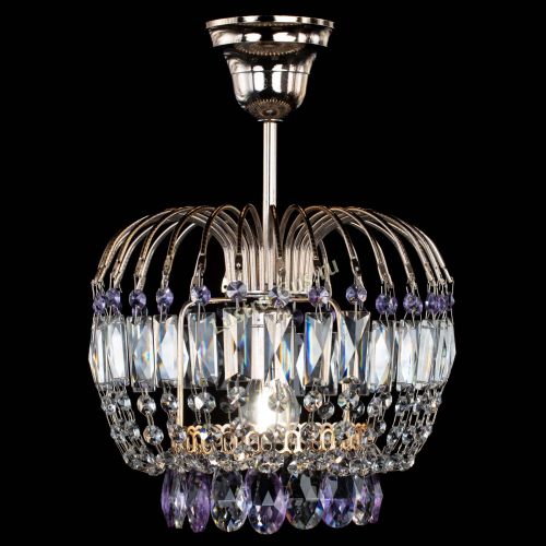 Люстра Малинка фиолетовая в Подольске Гусь Хрустальный