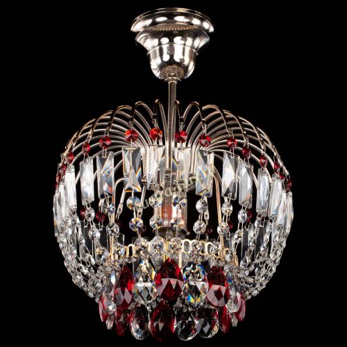Люстра Малинка красная в Подольске Гусь Хрустальный