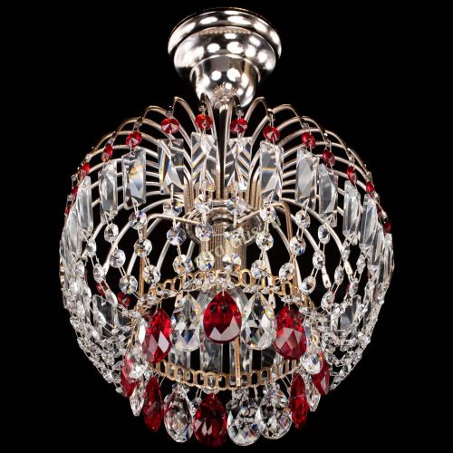 Люстра Малинка красная в Подольске Гусь Хрустальный