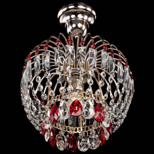 Люстра Малинка красная в Подольске Гусь Хрустальный