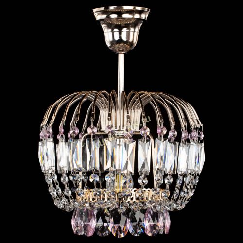 Люстра Малинка розовая в Подольске Гусь Хрустальный