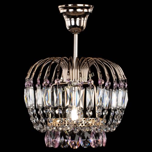 Люстра Малинка розовая в Подольске Гусь Хрустальный