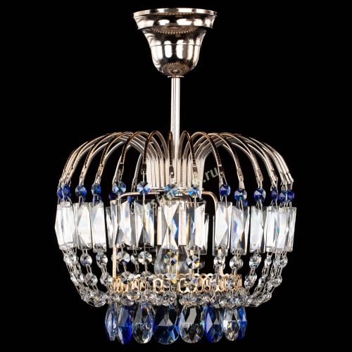 Люстра Малинка синяя в Подольске Гусь Хрустальный