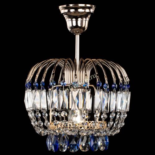 Люстра Малинка синяя в Подольске Гусь Хрустальный