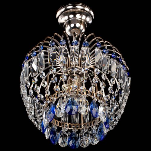Люстра Малинка синяя в Подольске Гусь Хрустальный