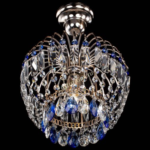 Люстра Малинка синяя в Подольске Гусь Хрустальный