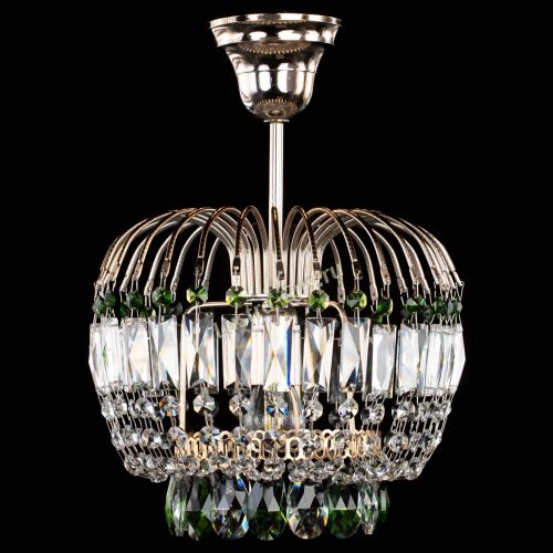 Люстра Малинка зеленая в Подольске Гусь Хрустальный