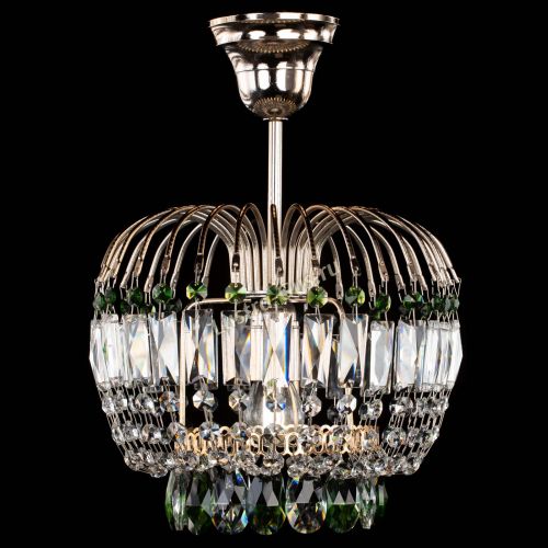 Люстра Малинка зеленая в Подольске Гусь Хрустальный