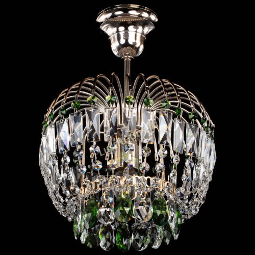 Люстра Малинка зеленая в Подольске Гусь Хрустальный