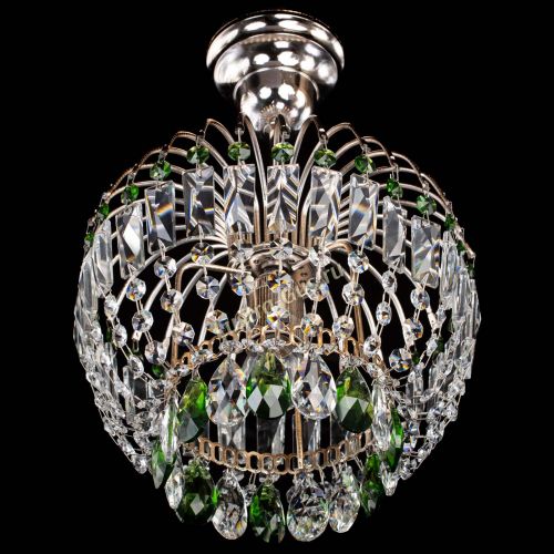 Люстра Малинка зеленая в Подольске Гусь Хрустальный