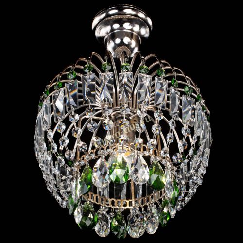 Люстра Малинка зеленая в Подольске Гусь Хрустальный