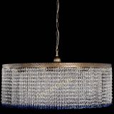 Люстра Милан капель №10 под бронзу синяя с подвесом в Подольске