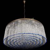 Люстра Милан капель №10 под бронзу синяя с подвесом в Подольске