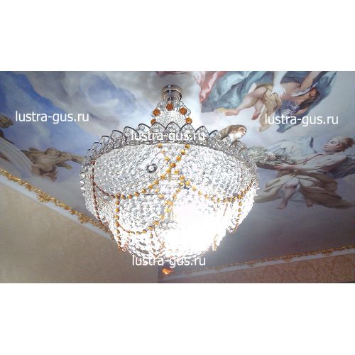 Люстра Натали с нарядом Роза чайная в Подольске Гусь Хрустальный