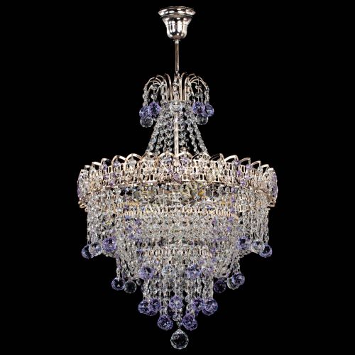 Люстра Натали Софья фиолетовая в Подольске Гусь Хрустальный