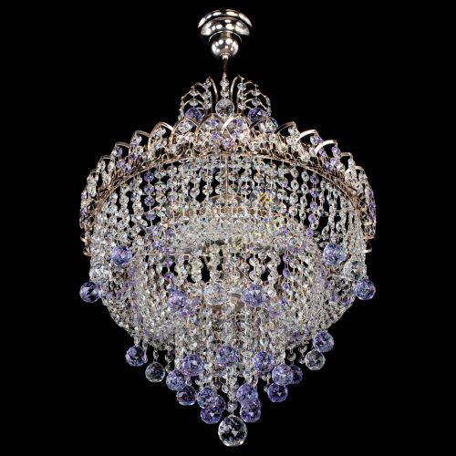 Люстра Натали Софья фиолетовая в Подольске Гусь Хрустальный