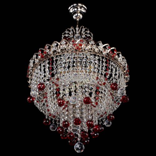 Люстра Натали Софья красная в Подольске Гусь Хрустальный