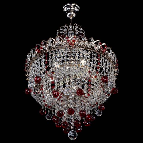 Люстра Натали Софья красная в Подольске Гусь Хрустальный