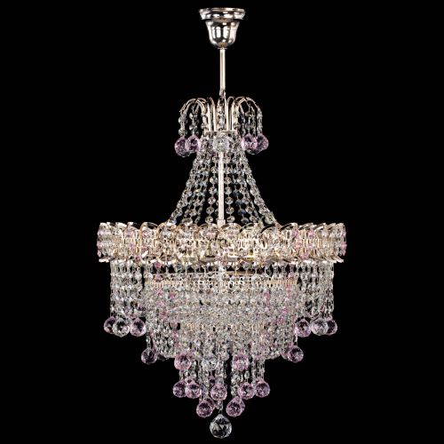 Люстра Натали Софья розовая в Подольске Гусь Хрустальный