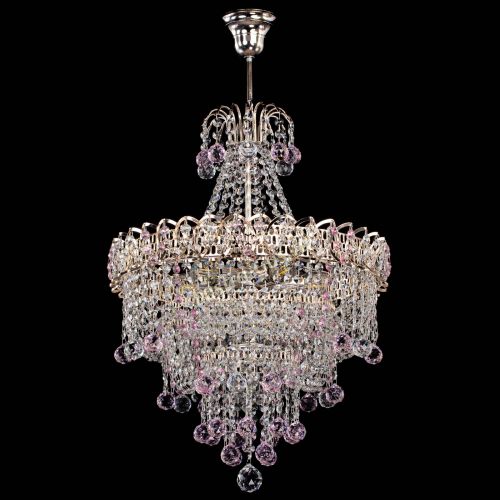 Люстра Натали Софья розовая в Подольске Гусь Хрустальный