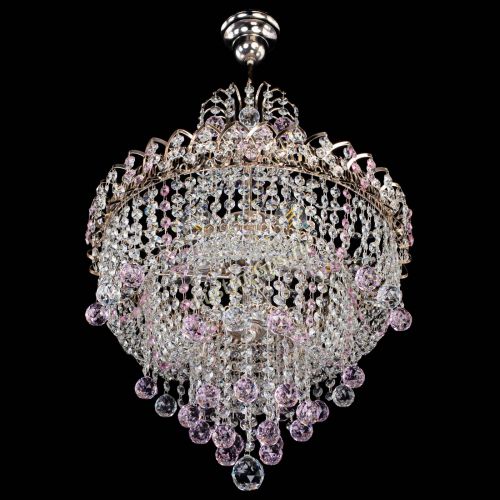 Люстра Натали Софья розовая в Подольске Гусь Хрустальный