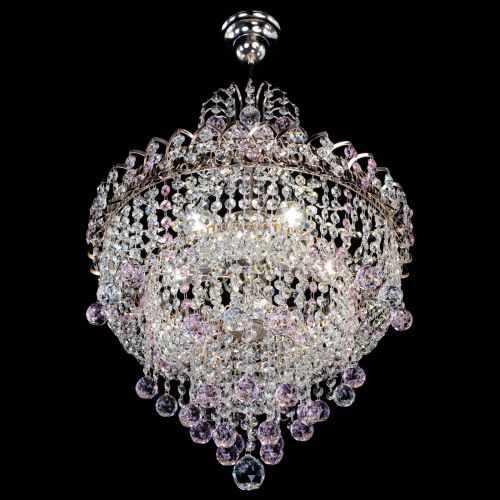 Люстра Натали Софья розовая в Подольске Гусь Хрустальный