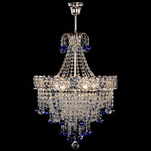 Люстра Натали Софья синяя в Подольске Гусь Хрустальный