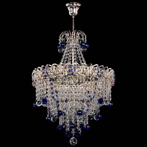 Люстра Натали Софья синяя в Подольске Гусь Хрустальный