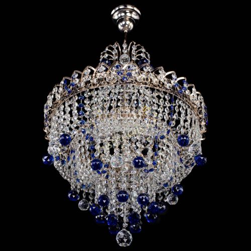 Люстра Натали Софья синяя в Подольске Гусь Хрустальный
